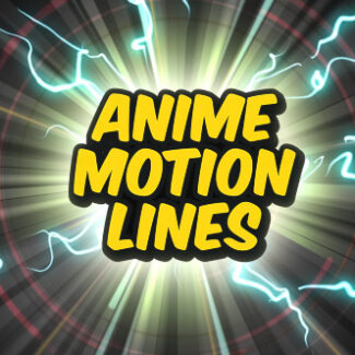 12 animated motion lines backgrounds and 12 transitions in anime style