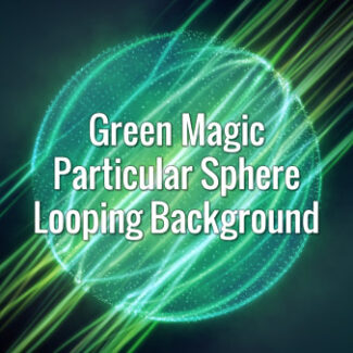 Green lines flying through the particular sphere