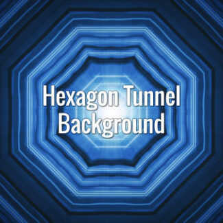 Blue seamlessly looping hexagon blinking tunnel.