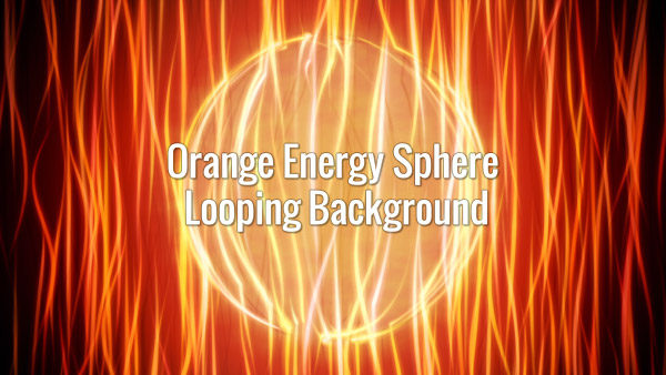 Electric orange lines coming through a sphere