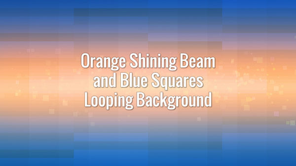 Squares flying in the center of an orange light beam