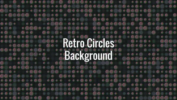 Horizontally sliding 80s vintage circles