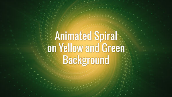 Seamlessly looping animated yellow and green magenta tunnel with spirally moving particles.
