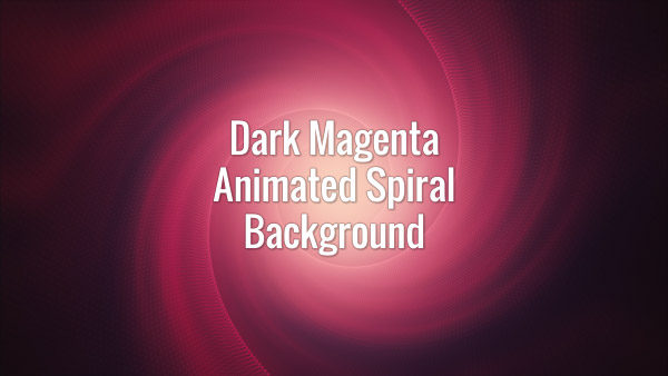 Seamlessly looping animated dark magenta tunnel with spirally moving particles.