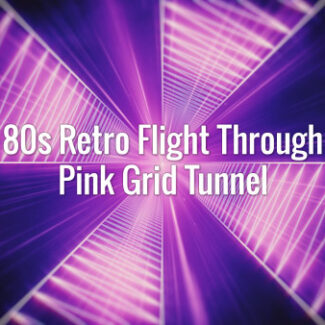 Seamlessly looping retrowave pink grid tunnel in space animated backdrop