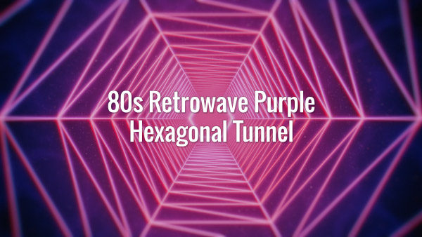 Seamlessly looping shining pink polygonal retro tunnel backdrop