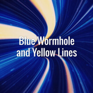 Seamlessly looping fast-moving blue tunnel backdrop and yellow speed lines