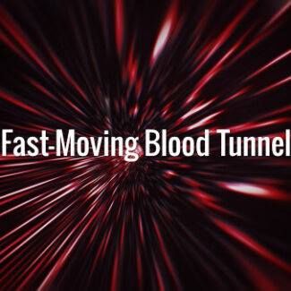 Seamlessly looping fast-moving dark red wormhole backdrop
