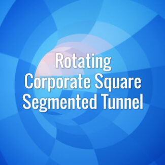 Seamlessly looping fast-moving rotating blue squared pattern tunnel backdrop