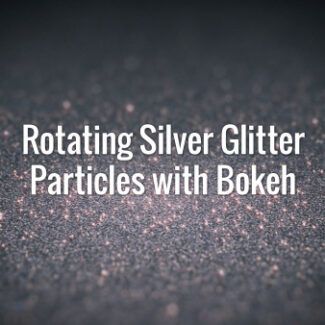 Seamlessly looping rotating shiny silver particles with bokeh
