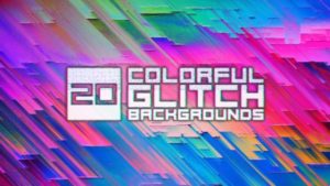 20 Colorful Glitch Backgrounds