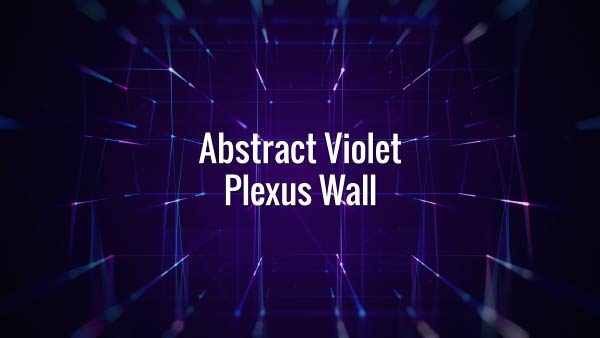 Seamlessly looping floating purple wall, which is consisted of lines, triangles and particles. Animated background.