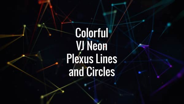 Seamlessly looping rotating multi colored lines, triangles and particles. Animated backdrop.