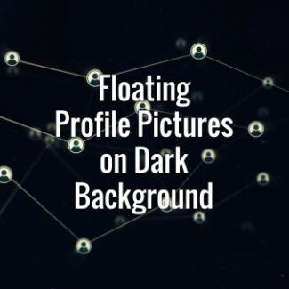 Seamlessly looping floating profile pictures. Animated background.