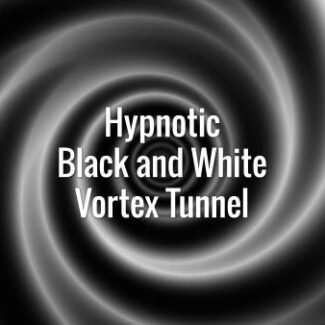 Seamlessly looping black and white hypnotic swirling tunnel. Animated background.