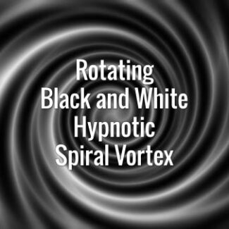 Seamlessly looping rotating black and white hypnotic vortex tunnel. Animated background.