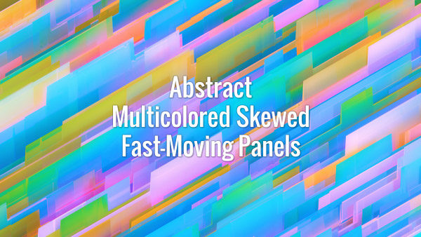 Colorful abstract diagonal fast moving rectangles. Seamlessly looping animated background.