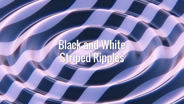 Seamlessly looping black and white striped waves. Animated background.
