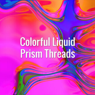 Seamlessly looping iridescent flowing refracting threads on colorful backdrop. Animated background.
