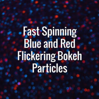 Seamlessly looping spinning flickering blue and red glitter particles.