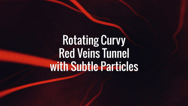 Seamlessly looping red wavy lines tunnel on dark backdrop. Animated background.