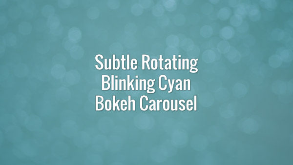 Seamlessly looping rotating flickering turquoise bokeh carousel.
