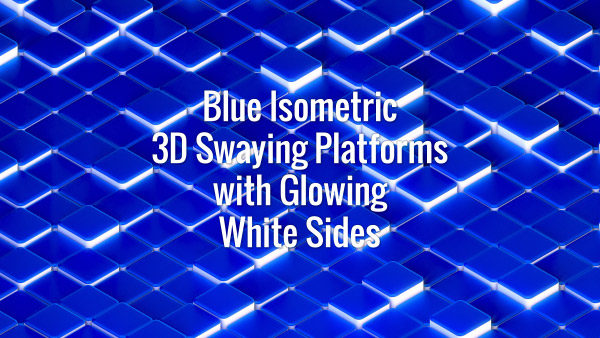 Seamlessly looping isometric oscilating 3d blue cubes. Animated background.