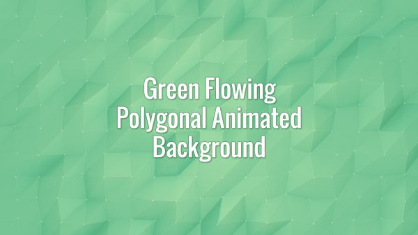 Seamlessly looping flowing green polygonal surface. Animated background.