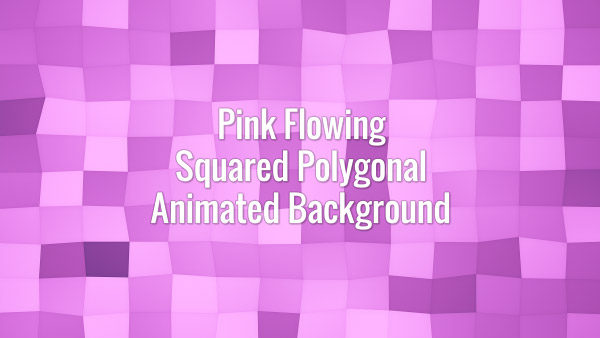 Seamlessly looping flowing pink square surface. Animated background.