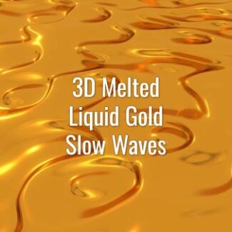 Seamlessly looping slowly flowing liquid golden 3D substance. Animated background.