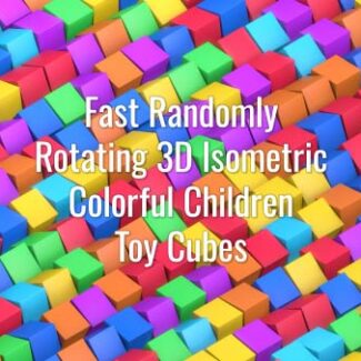 Seamlessly looping rotating 3D multicolored squares. Animated background.