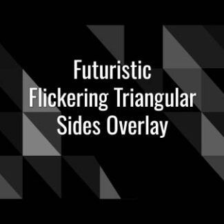 Seamlessly looping hi-tech futuristic blinking triangles in frame sides. Animated overlay.