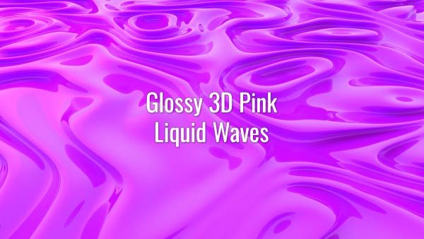 Seamlessly looping slowly flowing reflective pink liquid 3D substance. Animated background.