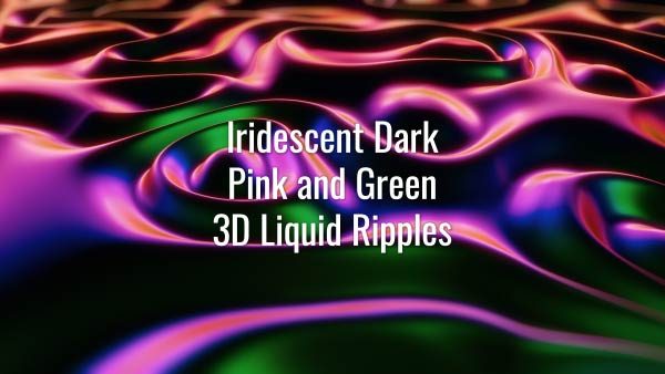 Seamlessly looping flowing iridescent liquid 3D substance. Animated background.