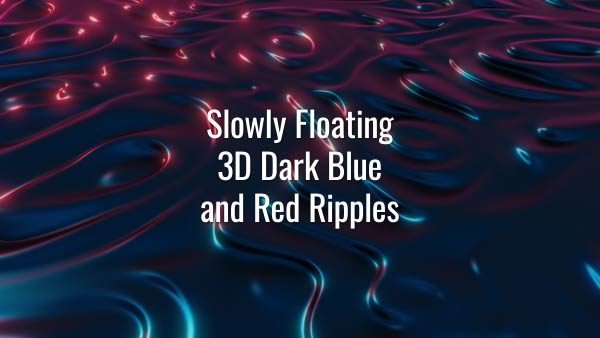 Seamlessly looping slowly dark red and blue flowing 3D liquid waves. Animated background.