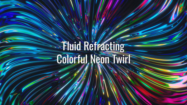 Seamlessly looping multicolored neon substance. Animated twirl background.