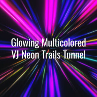 Seamlessly looping vibrant neon lines. Animated tunnel background.